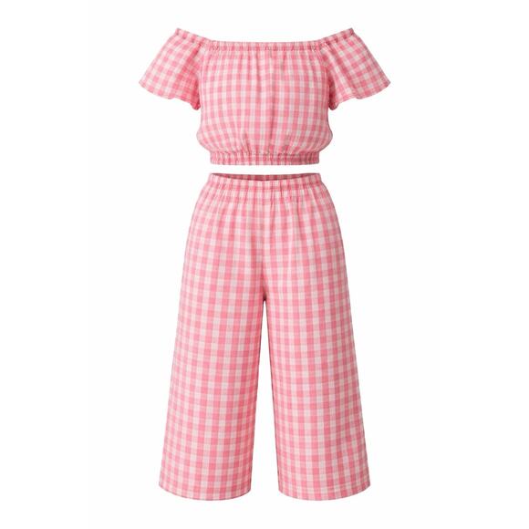 Zara Other - Zara Girls Pink Gingham Set 4-5Y NWT Matching Outfit Top Pants